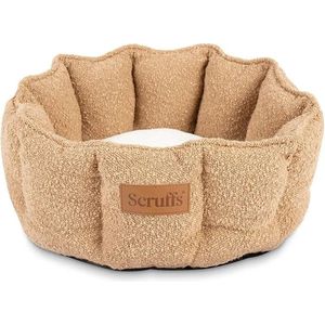 Scruffs Boucle Cat Bed - Comfortabele ronde kattenmand - Desert Sand