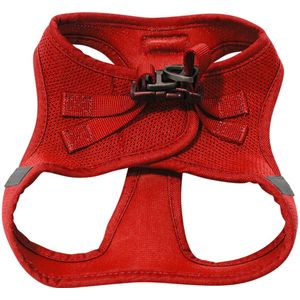 Jack & Vanilla - mesh hondentuigje SMALL rood - reflecterend - nek +- 31 cm borst +- 40 cm- wasbaar- zacht en comfortabel - verkoelend