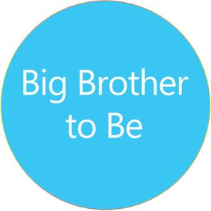 Button Big Brother to Be blauw met wit - zwangerschap aankondiging - geboorte - babyshower - genderreveal - butto - broer - blauw