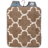 Wicotex - Bidetmat - WC mat - Toiletmat Marseille Taupe - Antislip onderkant - Afmeting 50x60cm