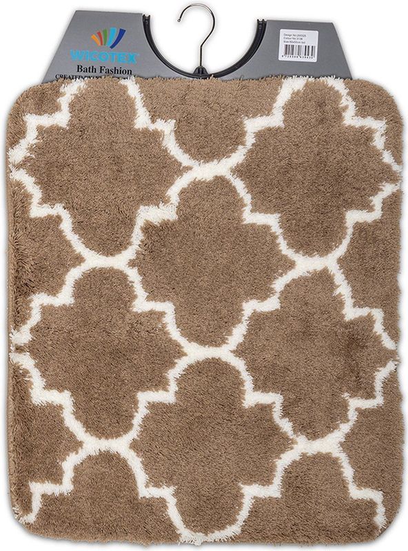 Wicotex - Bidetmat - WC mat - Toiletmat Marseille Taupe - Antislip onderkant - Afmeting 50x60cm