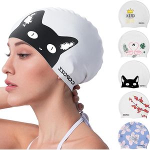 Badmuts voor vrouwen met lang haar - beschermt haar en oren - zwemaccessoire met siliconen