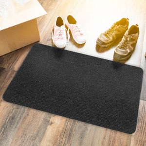 Tapiso Deurmat Zwart Antraciet Rubber Antislip Waterabsorberend 3D-Effect Maat- 40x60