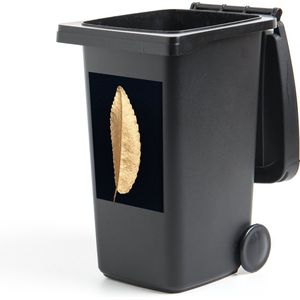 Container sticker Bladeren - Black and gold - Luxe - Chic - Natuur - 40x60 cm - Kliko sticker