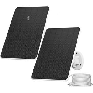 Equivera Zonnepaneel voor Ring Camera - Zonnepaneel voor Ring Camera - Zonnepaneel met Stekker Zonnepanelen met Stekker - Oplader Ring Camera - Zonnepaneel Adapter - Solar Charger - Weerbestendig - Verstelbaar