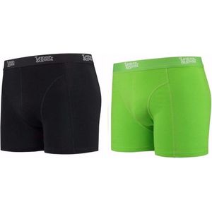 Lemon and Soda boxershorts 2-pak zwart en groen M