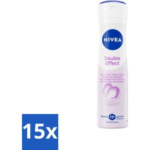 Nivea - Deodorant - Spray - Double Effect - Anti-Transpirant - 150 ml - Bulkverpakking - 15 stuks