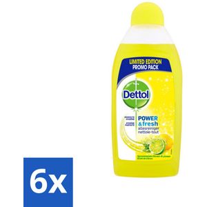 Dettol Power & Fresh Allesreiniger Citrus 500 ml - Voordeelverpakking - 6 stuks