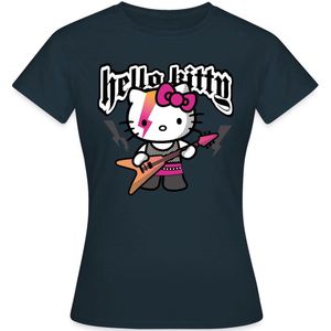 Hello Kitty In Een Rockoutfit Speelt E-gitaar T-Shirt Dames