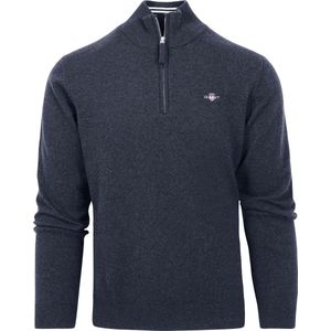 Gant - Pullovers - Donkerblauw - Normale Fit - Lamswol