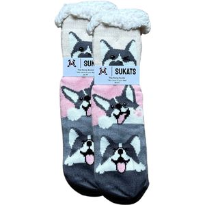 BLACK FRIDAY - Sukats® Huissokken - Homesocks - Maat 36-41 - Dames Huissokken - Antislip Sokken - Fluffy Sokken - Slofsokken - Variant 132 - Meerdere Maten en Varianten - Verwarmde Sokken
