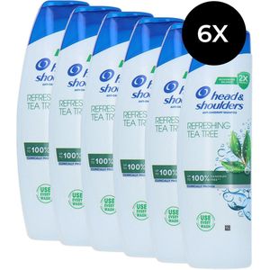 Head & Shoulders Refreshing Tea Tree Anti Dandruff Shampoo - 6 x 250 ml