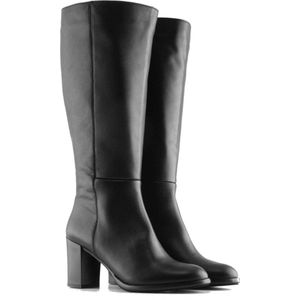 Jilsen Dames Laarzen Brede Schacht en Laarzen Brede Kuiten Nikita in Zwart Kuitomtrek 48 cm, schoenmaat 37