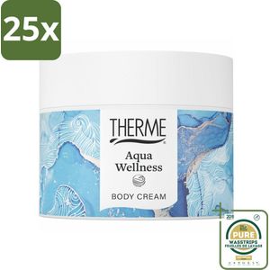 25 x Therme - Aqua Wellness - Bodycrème - Hydraterend - Verzorgend - 225gr - Grootverpakking - Bodycrème - Hydraterende Crème - Wellness Crème - Oceaan Geur - Citrus Geur