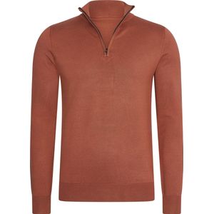 Mario Russo - Heren Sweaters Half Zip Trui Picante - Bruin - Maat L