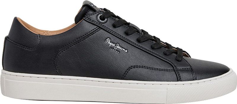 Pepe Jeans - Joe Basic - Trainers - Zwart - Plat - Vetersluiting - Casual