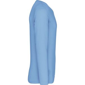 Herenshirt met lange mouwen en ronde hals Sky Blue - L