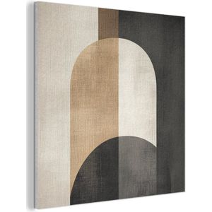 Akoestisch wandpaneel 50x50 cm - Vilt schilderij Geometrische - Vormen - Wit - Akoestische panelen - Geluidsdempende wanddecoratie - Geluidsisolatie woonkamer - Muurdecoratie geluidspanelen