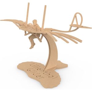 Ilo Build 3D Houten Modelbouw Lilienthal's Glider, NUI-107, 22x18x15cm