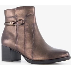 Softline dames enkellaarsjes met H leest brons - Brons - Uitneembare zool - Maat 37