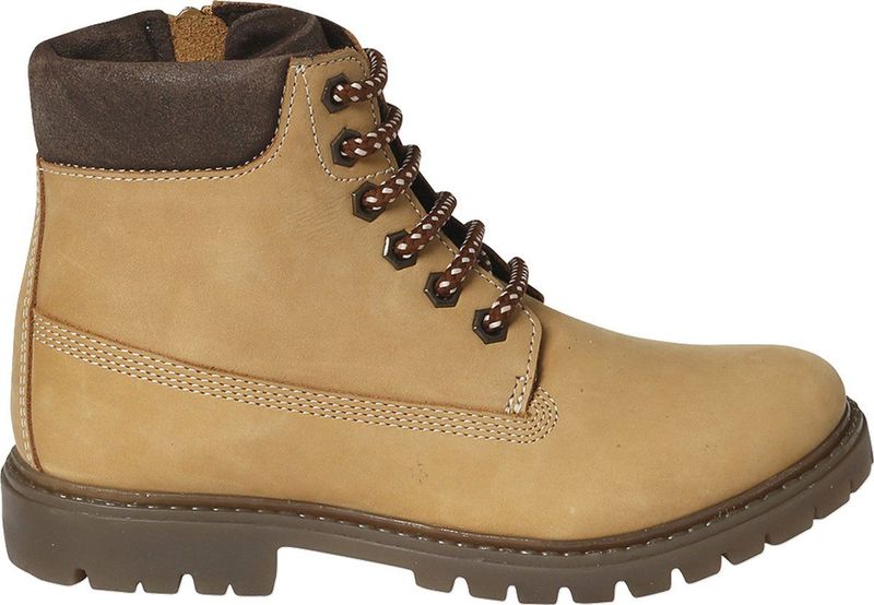 Vertbaudet - Junior - Leren Laarzen - Met Inkepingen - Veters en Rits