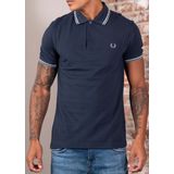 Fred Perry Twin tipped polo - dark airforce light ice bay leaf