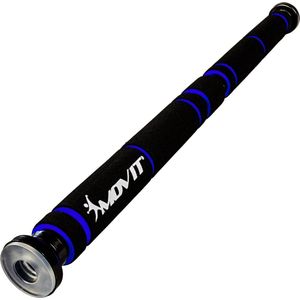 MOVIT® Optrekstang - Pull Up Bar - Kozijnmontage - Zwart - Blauw
