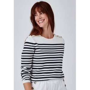 Damart - Glimmende marinièrestrepen - Vrouwen - Blauw - M