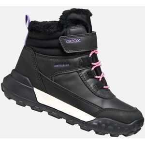 GEOX TREKKYUP ABX TIENERS - ZWART/LILA - Maat 24