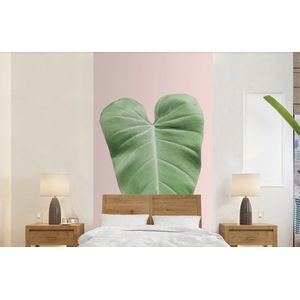 Blad - Groen - Natuur - Roze - Behangpapier