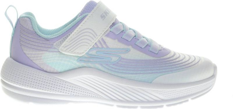 Skechers Microspec Advance Sneakers voor jongens, unieke taille, Witte Lavendel, 11 UK Child