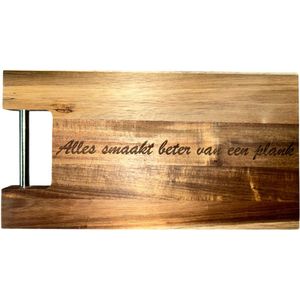 Borrelplank - Gegraveerde borrelplank - 30x16 cm - Tapasplank - Borrelplank hout - Serveerplank - Hapjesplank - Gegraveerde tekst