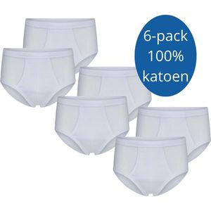 Beeren Herenslip James met gulp katoen 6-pack wit maat L