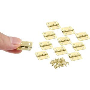 Set van 30 kleine messing scharniertjes, 18x16 mm