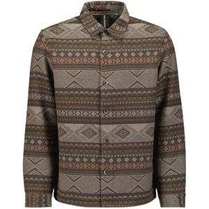 No Excess - Overhemd - Lichtbruin - Aztec Print - Lange Mouw