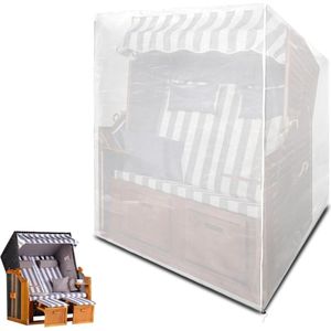 Beschermhoes strandstoel - winterbestendig - 1 stuk - transparant - 135 x 105 x 175/140 cm