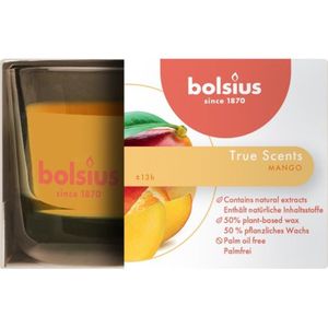 6 stuks Bolsius geurglas mango geurkaarsen 50/80 (13 uur) True Scents