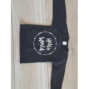 Babyshirt met opdruk ""Hello world