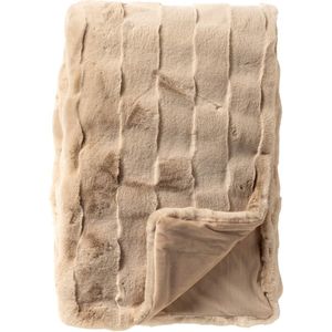 Dutch Decor - FERRON - plaid 140x180 cm - imitatiebont - Irish Cream - beige