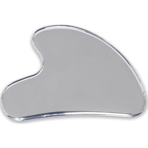 Gua Sha-bord van roestvrij staal - Multifunctioneel gezichts- en lichaamsmassage-instrument - Geschikt voor gezicht, nek, ogen en spa-verzorging (8 cm)