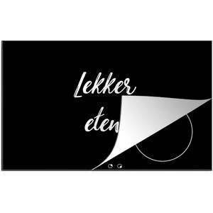 KitchenYeah® Inductie beschermer 80x52 cm - Quotes - Eten - Spreuken - Lekker eten - Kookplaataccessoires - Afdekplaat voor kookplaat - Inductiebeschermer - Inductiemat - Inductieplaat mat
