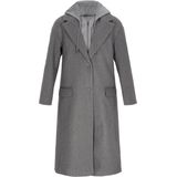 myMo - ROCKS - Tussenmantel - Grijs gemêleerd - Klassieke mantel