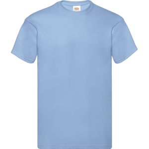Licht Blauw 2 Pack t-shirt Fruit of the Loom Original maat XXL