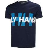 Helly Hansen - Core Graphic T 2.0 - T-shirt - Blauw - Korte Mouwen