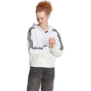 adidas Sportswear Essentials 3-Stripes French Terry Bomber Ritshoodie - Dames - Wit- L