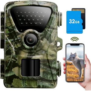 Wildcamera - Bewegingssensor camera - Nachtzicht - Dieren spotten - Boscamera - Buiten camera - Wildlife observeren - Beveiligingscamera natuur - Jachtcamera - Onopvallende camera - Buitenobservatie - Natuurfotografie - Dierensporen vastleggen - Time