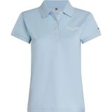 Tommy Hilfiger Script Slim Fit Korte Mouw Poloshirt Blauw XS Vrouw