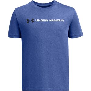 Under armour logo wordmark ss t-shirt in de kleur blauw.