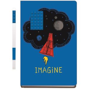Lego Notebook ""Imagine"" with Blue Gel Pen
