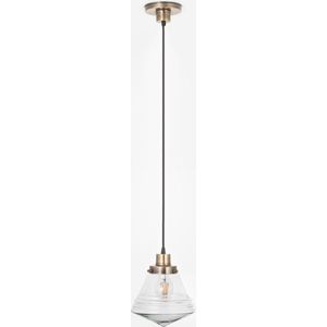 Art Deco Trade - Hanglamp aan snoer Luxe School Small Helder 20's Brons